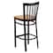 Flash Furniture Restaurant Stool, School Back, Nat Seat XU-DG6R8BSCH-BAR-NATW-GG - alternate 5