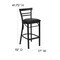 Flash Furniture Restaurant Stool, Ladder Back, Blk Seat XU-DG6R9BLAD-BAR-BLKV-GG - alternate 3