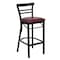 Flash Furniture Restaurant Stool, Ladder Back, Burg Seat XU-DG6R9BLAD-BAR-BURV-GG - alternate 4