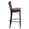 Flash Furniture Restaurant Stool, Ladder Back, Burg Seat XU-DG6R9BLAD-BAR-BURV-GG - alternate 2