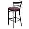 Flash Furniture Restaurant Stool, Ladder Back, Burg Seat XU-DG6R9BLAD-BAR-BURV-GG - alternate 5