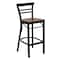 Flash Furniture Restaurant Stool, Ladder Back, Chy Seat, Material: Wood XU-DG6R9BLAD-BAR-CHYW-GG - alternate 3