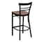 Flash Furniture Restaurant Stool, Ladder Back, Chy Seat, Material: Wood XU-DG6R9BLAD-BAR-CHYW-GG - alternate 5