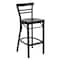 Flash Furniture Restaurant Stool, Ladder Back, Mah Seat, Material: Steel XU-DG6R9BLAD-BAR-MAHW-GG - alternate 4