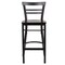 Flash Furniture Restaurant Stool, Ladder Back, Wal Seat XU-DG6R9BLAD-BAR-WALW-GG - alternate 6