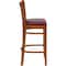 Flash Furniture Stool, Ladder Back, Cherry Wd w/Burg Viny XU-DGW0005BARLAD-CHY-BURV-GG - alternate 3