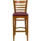 Flash Furniture Stool, Ladder Back, Cherry Wd w/Burg Viny XU-DGW0005BARLAD-CHY-BURV-GG - alternate 5