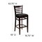 Flash Furniture Barstool, Ladder Back, Mah Wood, Blk Vinyl XU-DGW0005BARLAD-MAH-BLKV-GG - alternate 7