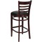 Flash Furniture Barstool, Ladder Back, Mah Wood, Blk Vinyl XU-DGW0005BARLAD-MAH-BLKV-GG - alternate 6