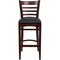 Flash Furniture Barstool, Ladder Back, Mah Wood, Blk Vinyl XU-DGW0005BARLAD-MAH-BLKV-GG - alternate 3