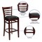 Flash Furniture Barstool, Ladder Back, Mah Wood, Blk Vinyl XU-DGW0005BARLAD-MAH-BLKV-GG - alternate 2