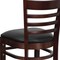 Flash Furniture Barstool, Ladder Back, Mah Wood, Blk Vinyl XU-DGW0005BARLAD-MAH-BLKV-GG - alternate 9