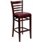 Flash Furniture Barstool, Ladder Back, Mah Wood, Burg Viny XU-DGW0005BARLAD-MAH-BURV-GG - alternate 5