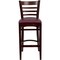 Flash Furniture Barstool, Ladder Back, Mah Wood, Burg Viny XU-DGW0005BARLAD-MAH-BURV-GG - alternate 6