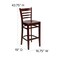 Flash Furniture Barstool, Ladder Back, Mahogany Wood XU-DGW0005BARLAD-MAH-GG - alternate 8
