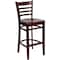 Flash Furniture Barstool, Ladder Back, Mahogany Wood XU-DGW0005BARLAD-MAH-GG - alternate 4