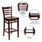 Flash Furniture Barstool, Ladder Back, Mahogany Wood XU-DGW0005BARLAD-MAH-GG - alternate 3