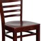 Flash Furniture Barstool, Ladder Back, Mahogany Wood XU-DGW0005BARLAD-MAH-GG - alternate 2