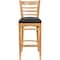 Flash Furniture Barstool, Natural Wood, Black Vinyl Seat, Weight Capacity: 800 lb. XU-DGW0005BARLAD-NAT-BLKV-GG - alternate 3