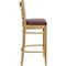 Flash Furniture Barstool, Natural Wood, Burgndy Vinyl Sea, Backrest: Ladder Back XU-DGW0005BARLAD-NAT-BURV-GG - alternate 5