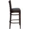 Flash Furniture Wood Barstool, Walnut, Ladder Bck, Blk Vny, Seat Height Range: 31" XU-DGW0005BARLAD-WAL-BLKV-GG - alternate 8