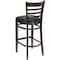 Flash Furniture Wood Barstool, Walnut, Ladder Bck, Blk Vny, Seat Height Range: 31" XU-DGW0005BARLAD-WAL-BLKV-GG - alternate 9