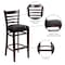 Flash Furniture Wood Barstool, Walnut, Ladder Bck, Blk Vny, Seat Height Range: 31" XU-DGW0005BARLAD-WAL-BLKV-GG - alternate 3