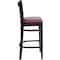Flash Furniture Wood Barstool, Walnt, Ladder Bck, Burg Vny XU-DGW0005BARLAD-WAL-BURV-GG - alternate 2