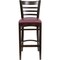 Flash Furniture Wood Barstool, Walnt, Ladder Bck, Burg Vny XU-DGW0005BARLAD-WAL-BURV-GG - alternate 6