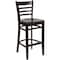 Flash Furniture Wood Barstool, Walnut, Ladder Back XU-DGW0005BARLAD-WAL-GG - alternate 8