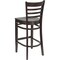 Flash Furniture Wood Barstool, Walnut, Ladder Back XU-DGW0005BARLAD-WAL-GG - alternate 2