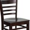 Flash Furniture Wood Barstool, Walnut, Ladder Back XU-DGW0005BARLAD-WAL-GG - alternate 7