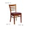Flash Furniture Hercules Restaurant Chair, Wood Back, 17-1/4 in W 20" L 33-3/4" H XU-DGW0005LAD-CHY-BURV-GG - alternate 7