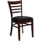Flash Furniture Hercules Restaurant Chair, Wood Back, 17-1/4 in W 20" L 33-3/4" H, Vinyl Seat XU-DGW0005LAD-MAH-BLKV-GG - alternate 6