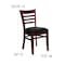Flash Furniture Hercules Restaurant Chair, Wood Back, 17-1/4 in W 20" L 33-3/4" H, Vinyl Seat XU-DGW0005LAD-MAH-BLKV-GG - alternate 5