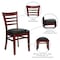 Flash Furniture Hercules Restaurant Chair, Wood Back, 17-1/4 in W 20" L 33-3/4" H, Vinyl Seat XU-DGW0005LAD-MAH-BLKV-GG - alternate 4