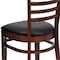 Flash Furniture Hercules Restaurant Chair, Wood Back, 17-1/4 in W 20" L 33-3/4" H, Vinyl Seat XU-DGW0005LAD-MAH-BLKV-GG - alternate 8