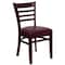 Flash Furniture Hercules Restaurant Chair, Wood Back, 17-1/4 in W 20" L 33-3/4" H, Vinyl Seat XU-DGW0005LAD-MAH-BURV-GG - alternate 2