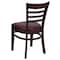Flash Furniture Hercules Restaurant Chair, Wood Back, 17-1/4 in W 20" L 33-3/4" H, Vinyl Seat XU-DGW0005LAD-MAH-BURV-GG - alternate 6