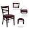 Flash Furniture Hercules Restaurant Chair, Wood Back, 17-1/4 in W 20" L 33-3/4" H, Vinyl Seat XU-DGW0005LAD-MAH-BURV-GG - alternate 4