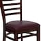Flash Furniture Hercules Restaurant Chair, Wood Back, 17-1/4 in W 20" L 33-3/4" H, Vinyl Seat XU-DGW0005LAD-MAH-BURV-GG - alternate 5