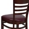 Flash Furniture Hercules Restaurant Chair, Wood Back, 17-1/4 in W 20" L 33-3/4" H, Vinyl Seat XU-DGW0005LAD-MAH-BURV-GG - alternate 10