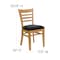 Flash Furniture Hercules Restaurant Chair, Wood Back, 17-1/4 in W 20" L 33-3/4" H, Vinyl Seat XU-DGW0005LAD-NAT-BLKV-GG - alternate 3
