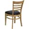 Flash Furniture Hercules Restaurant Chair, Wood Back, 17-1/4 in W 20" L 33-3/4" H, Vinyl Seat XU-DGW0005LAD-NAT-BLKV-GG - alternate 2