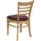 Flash Furniture Hercules Restaurant Chair, Wood Back, 17-1/4 in W 20" L 33-3/4" H XU-DGW0005LAD-NAT-BURV-GG - alternate 2