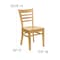 Flash Furniture Hercules Restaurant Chair, Wood Back, 17-1/4 in W 20" L 33-3/4" H XU-DGW0005LAD-NAT-GG - alternate 6