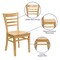 Flash Furniture Hercules Restaurant Chair, Wood Back, 17-1/4 in W 20" L 33-3/4" H XU-DGW0005LAD-NAT-GG - alternate 4