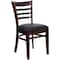 Flash Furniture Hercules Restaurant Chair, Wood Back, 17-1/4 in W 20" L 33-3/4" H XU-DGW0005LAD-WAL-BLKV-GG - alternate 3