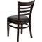 Flash Furniture Hercules Restaurant Chair, Wood Back, 17-1/4 in W 20" L 33-3/4" H XU-DGW0005LAD-WAL-BLKV-GG - alternate 9