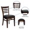 Flash Furniture Hercules Restaurant Chair, Wood Back, 17-1/4 in W 20" L 33-3/4" H XU-DGW0005LAD-WAL-BLKV-GG - alternate 5